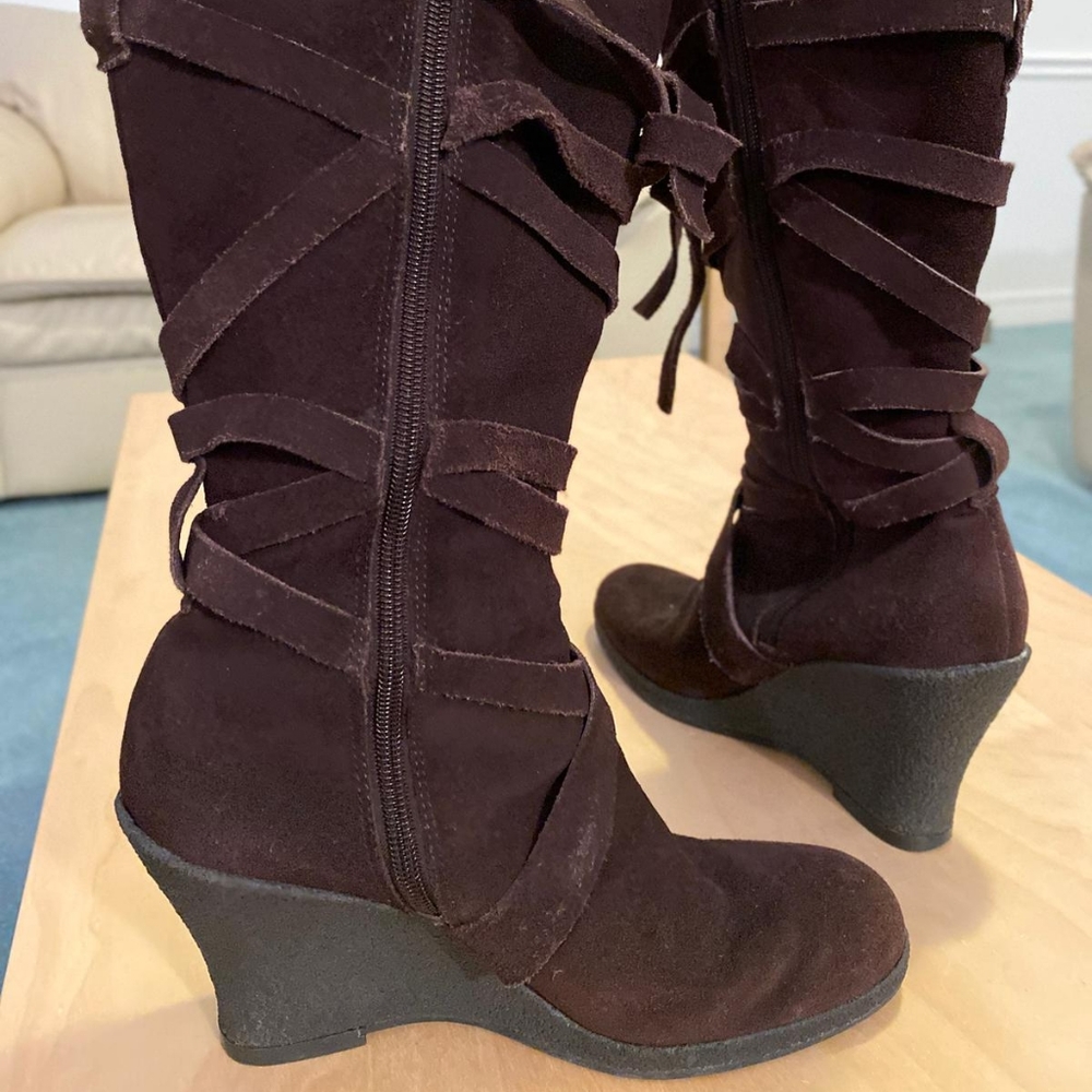 Brown Suede Boots